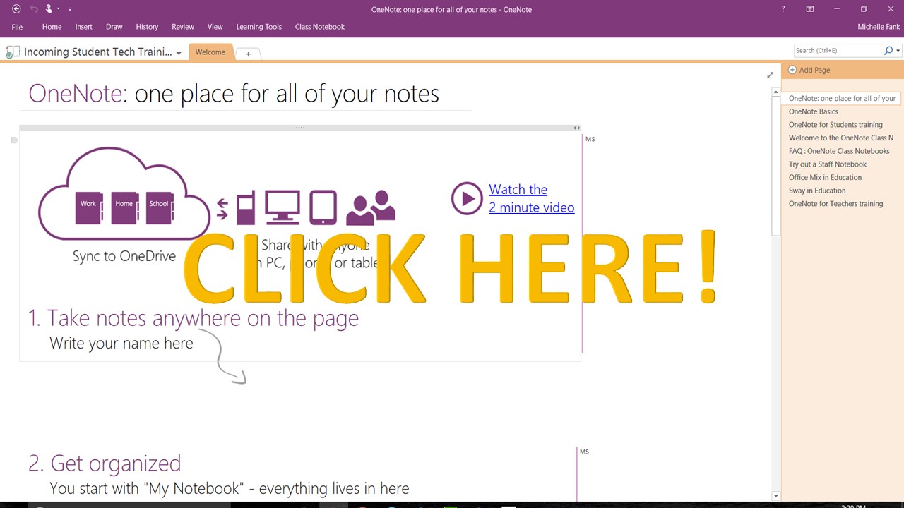 OneNote ScreenShot Link