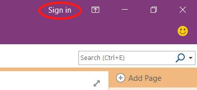 OneNote Sign-In