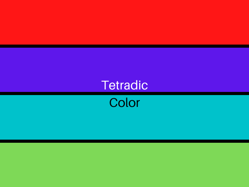 tetradic color wheel