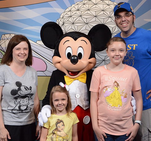 Family with Mickey Mouse